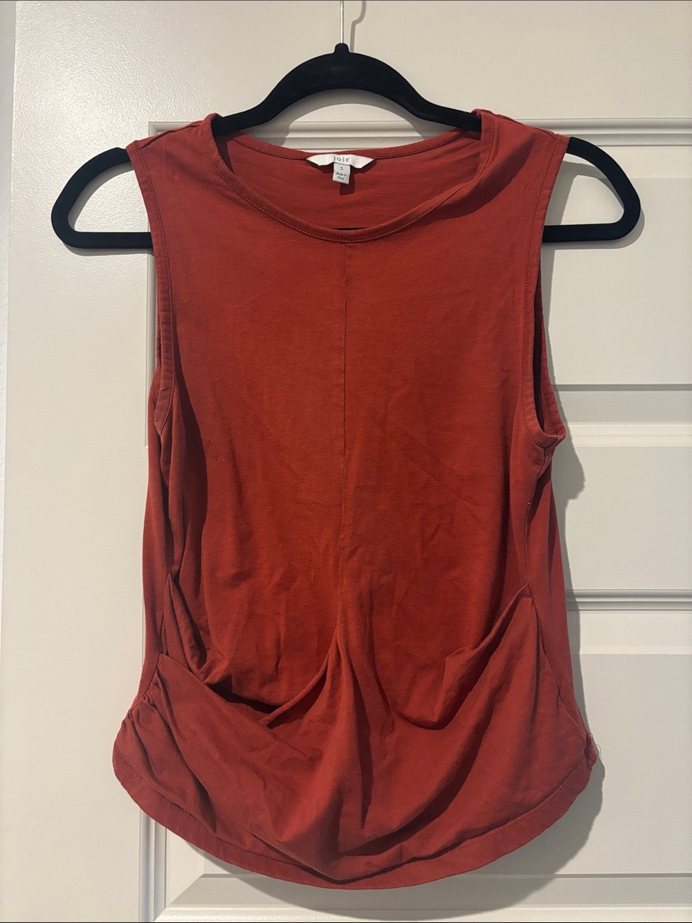 Joie Rust-Red Sleeveless Scoop Neck Tank